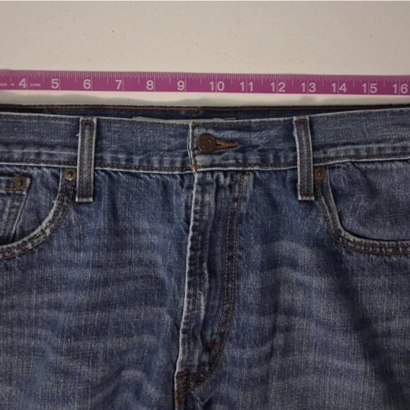 Levi's 527 Low Rise Bootcut Jeans Men's Size 36x34 Blue Denim Relaxed Fit - Picture 10 of 12